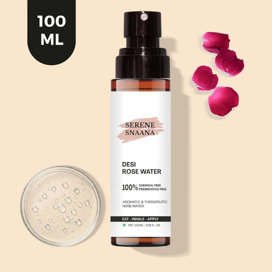 SNAANA pure rose water bottle – 100% steam distilled edible gulab jal for skin and wellness